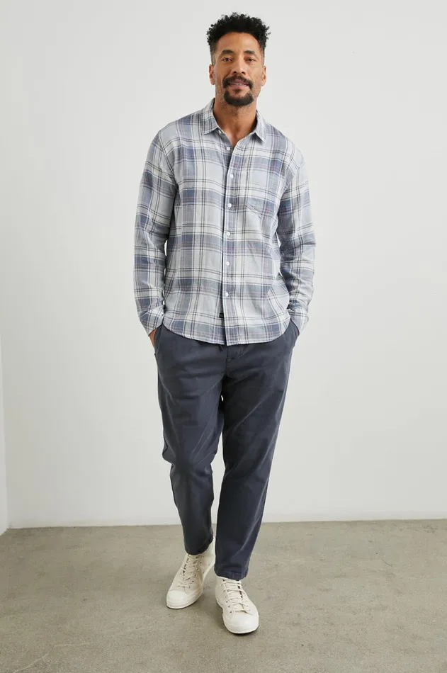 Shirts Men Rails Wyatt Shirt Sliph Stream Nimbus
