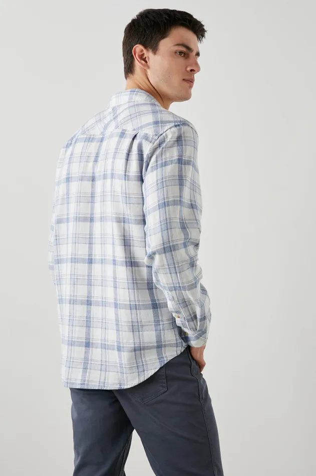 Shirts Men Rails Wyatt Shirt White Denim Heather