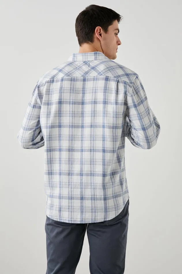 Shirts Men Rails Wyatt Shirt White Denim Heather