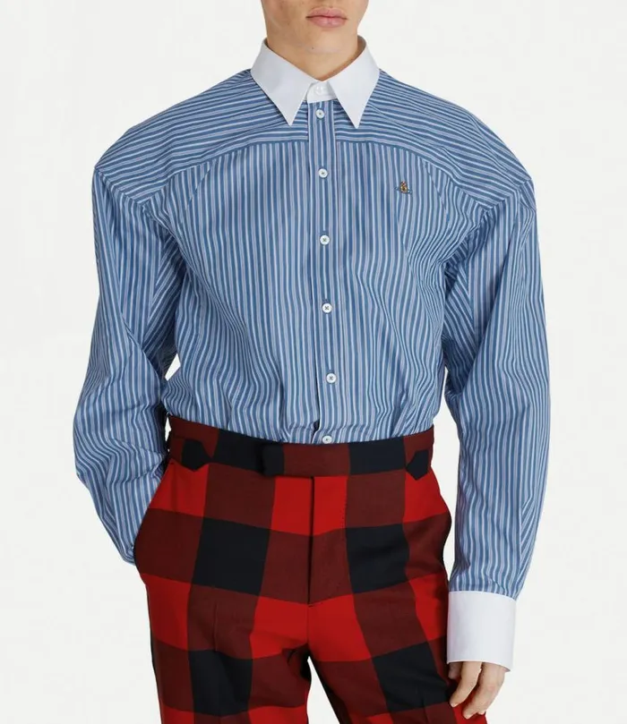 Shirts Men Vivienne Westwood Football Shirt In ThinStripes