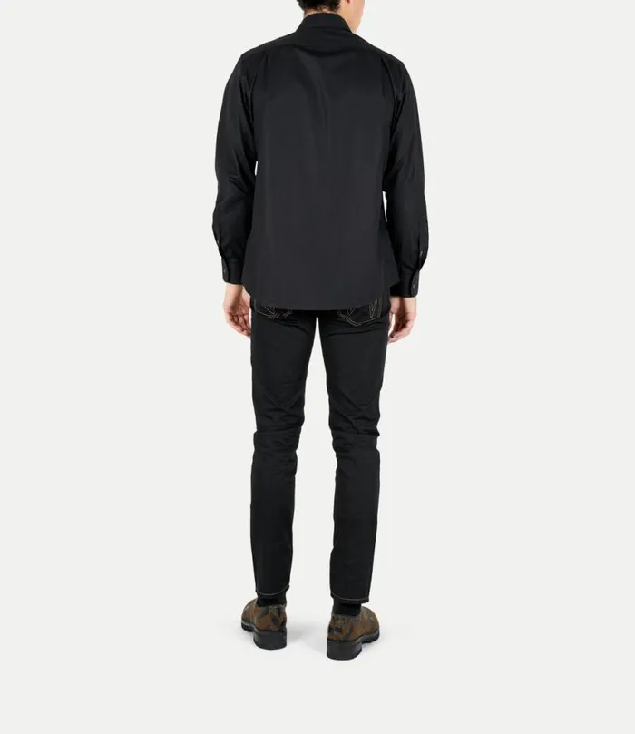 Shirts Men Vivienne Westwood Two Button Krall Shirt In Black