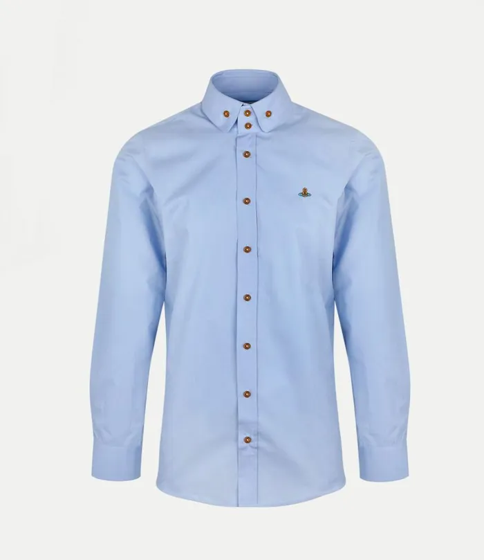Shirts Men Vivienne Westwood Two Button Krall Shirt In Blue