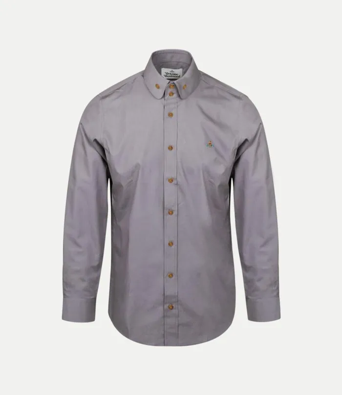 Shirts Men Vivienne Westwood Two Button Krall Shirt In Grey