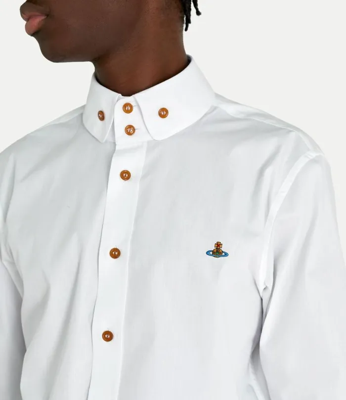 Shirts Men Vivienne Westwood Two Button Krall Shirt In White