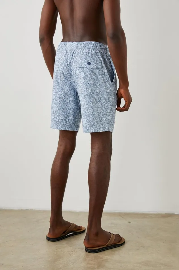 Shorts and Swim Men Rails Kian Swim Short Coastal Wood Block Teal White