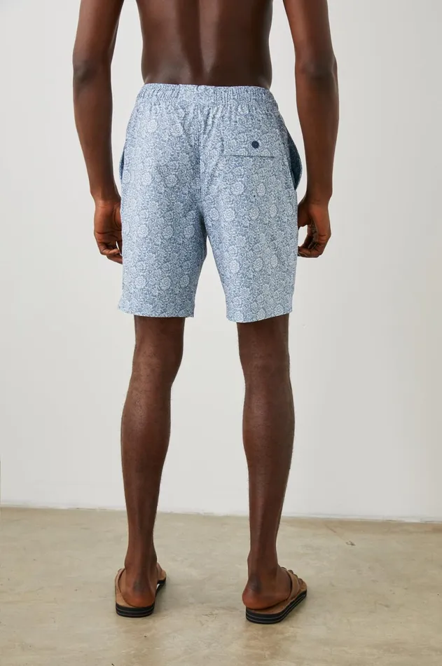 Shorts and Swim Men Rails Kian Swim Short Coastal Wood Block Teal White