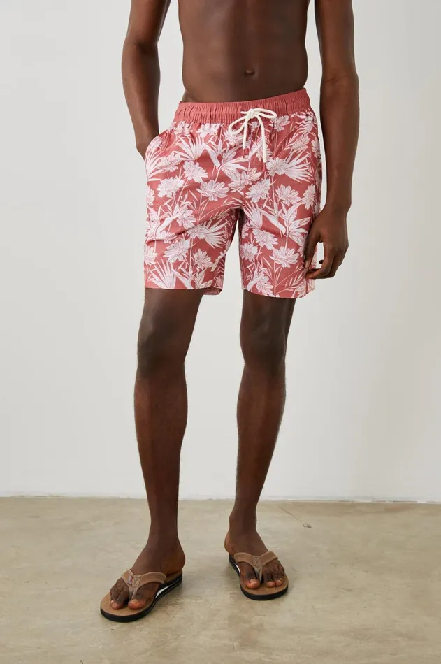 Shorts and Swim Men Rails Kian Swim Short Jungle Foliage Red