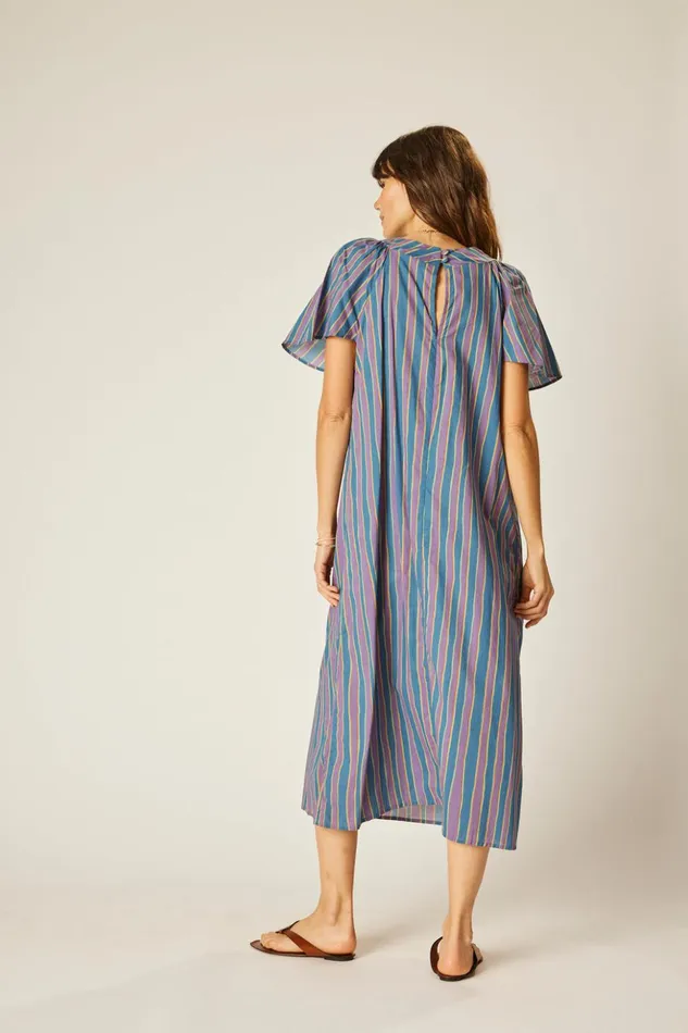Sienna Dress Batik Stripe Lavender Women Natalie Martin Dresses Sienna Dress Batik Stripe Lavender Women Natalie Martin Dresses