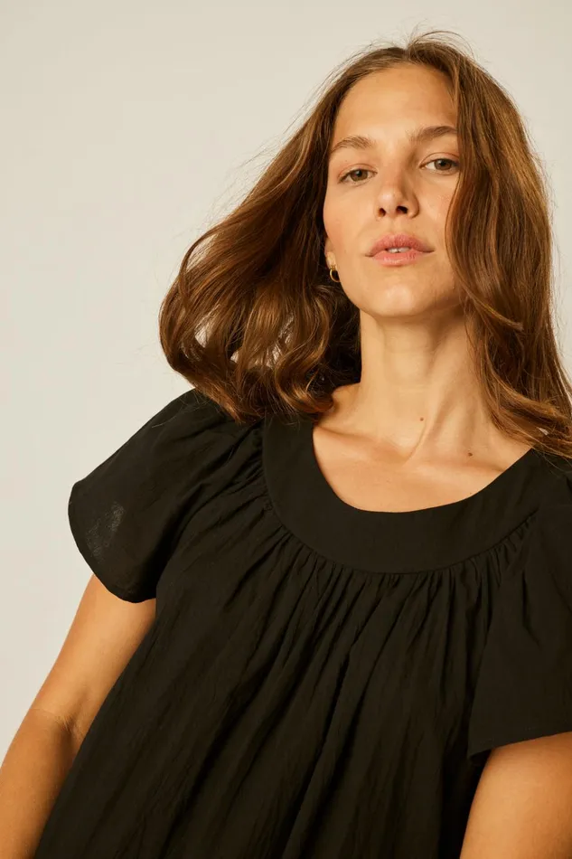 Sienna Dress Black Flat Cotton Women Natalie Martin Dresses