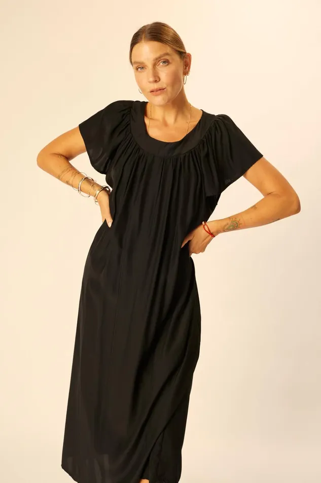 Sienna Dress Black Silk Women Natalie Martin Dresses