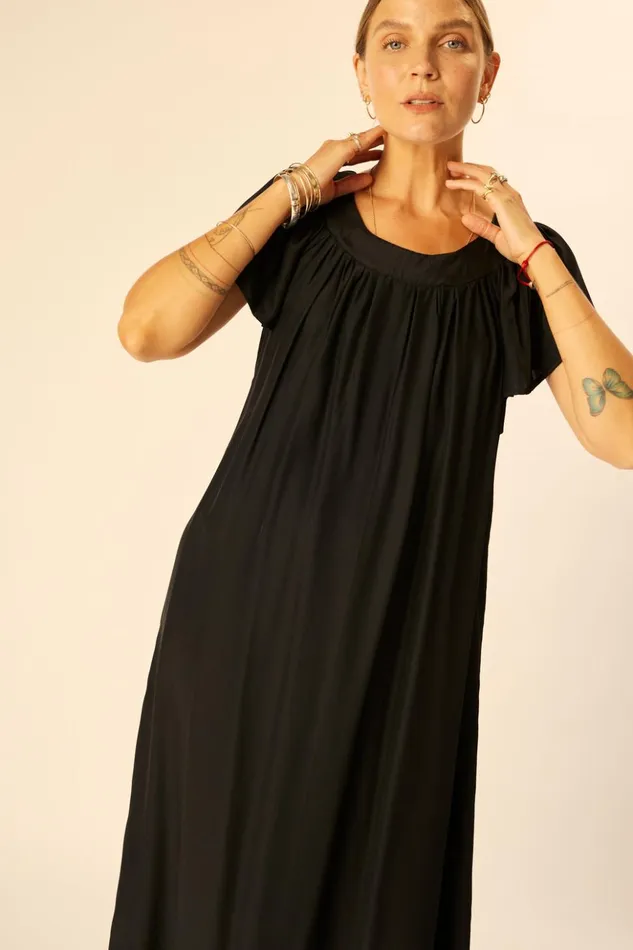 Sienna Dress Black Silk Women Natalie Martin Dresses