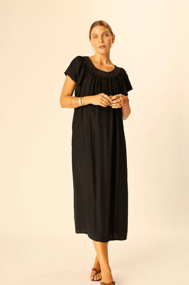 Sienna Dress Black Silk Women Natalie Martin Dresses