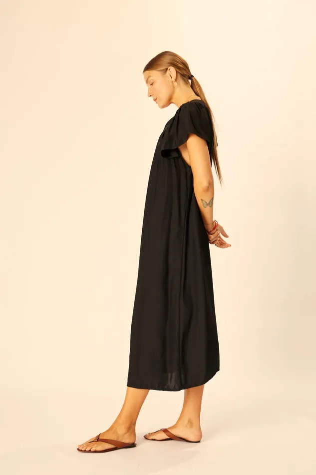 Sienna Dress Black Silk Women Natalie Martin Dresses