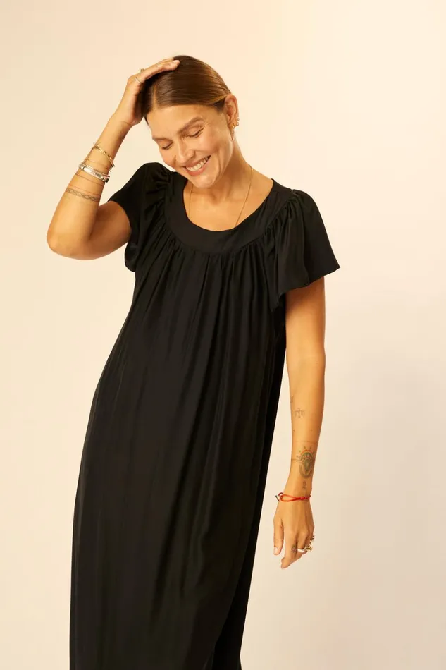 Sienna Dress Black Silk Women Natalie Martin Dresses