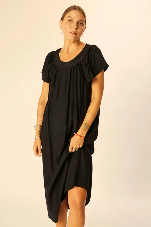 Sienna Dress Black Silk Women Natalie Martin Dresses