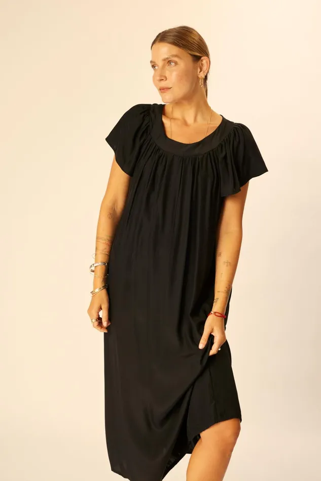 Sienna Dress Black Silk Women Natalie Martin Dresses