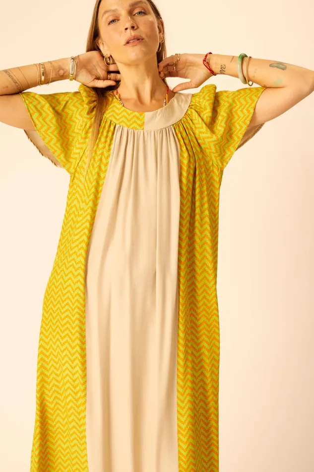 Sienna Dress Block Zigzag Tangerine Women Natalie Martin Dresses