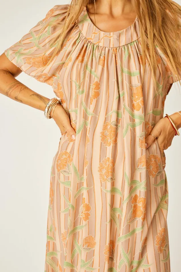 Sienna Dress Chamomile Apricot Women Natalie Martin Dresses