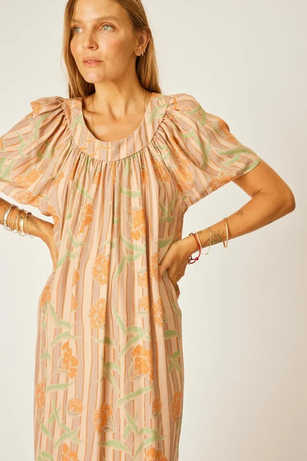 Sienna Dress Chamomile Apricot Women Natalie Martin Dresses
