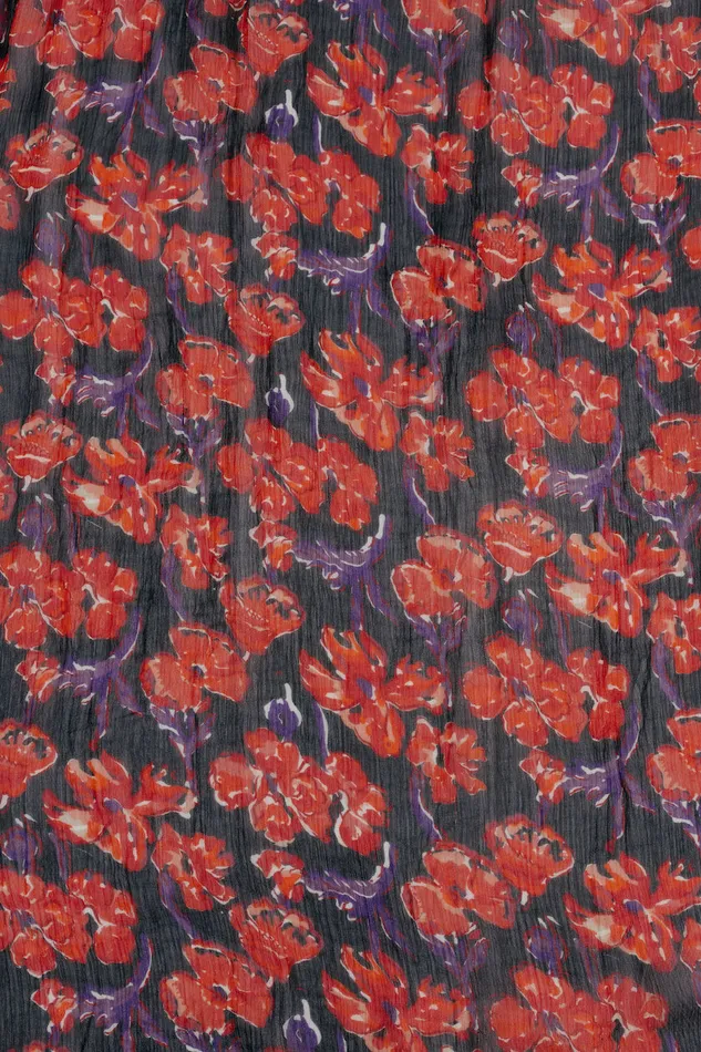Sienna Dress Chiffon Watercolor Print Onyx Women Natalie Martin Dresses
