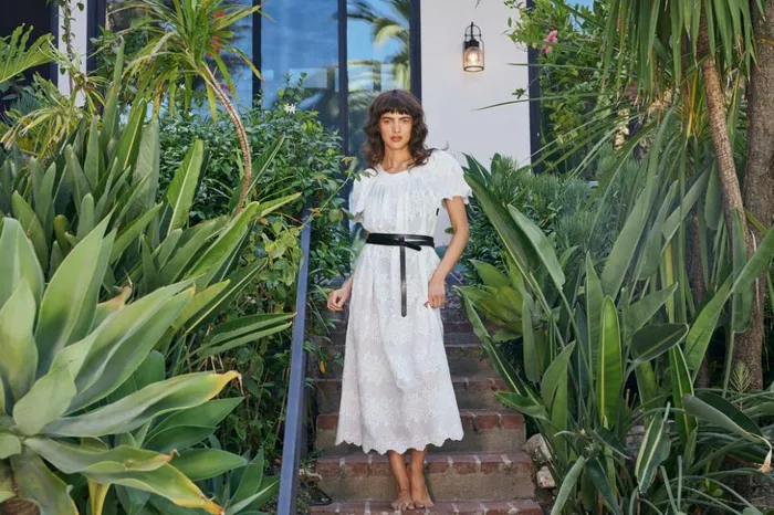 Sienna Dress Geranium Milk Women Natalie Martin Dresses