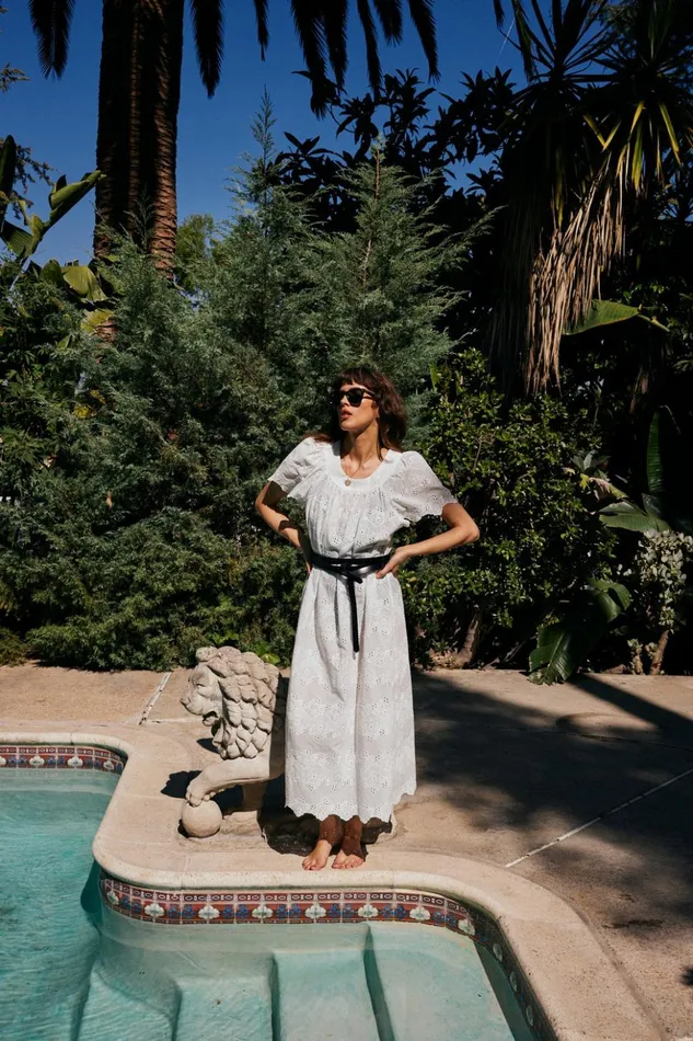 Sienna Dress Geranium Milk Women Natalie Martin Dresses