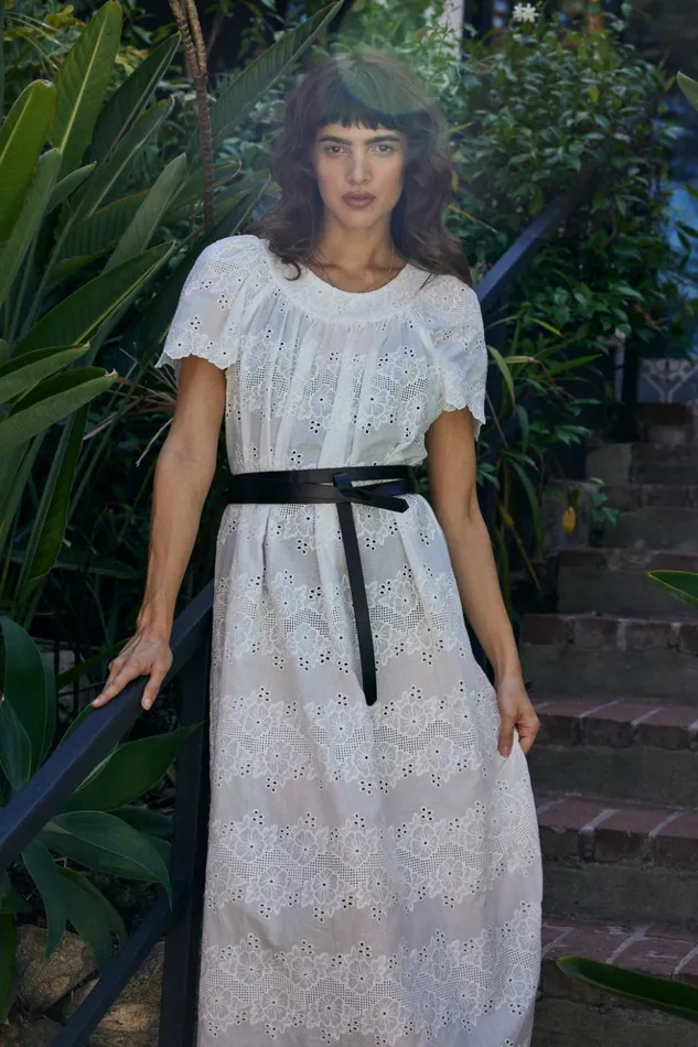 Sienna Dress Geranium Milk Women Natalie Martin Dresses