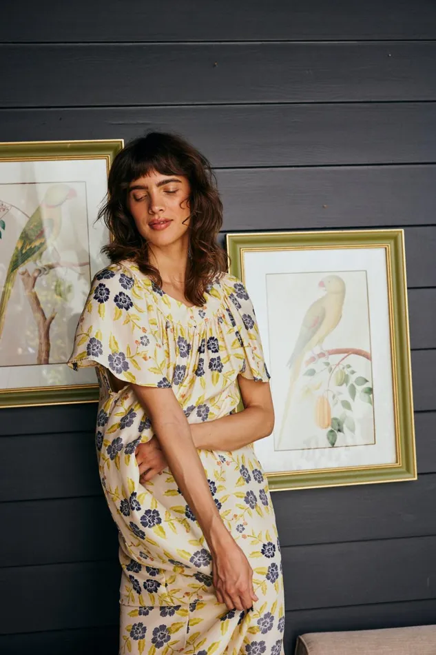 Sienna Dress Prairie Indigo Women Natalie Martin Dresses Sienna Dress Prairie Indigo Women Natalie Martin Dresses