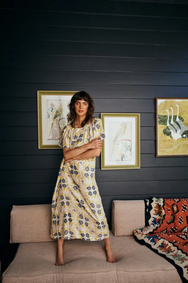 Sienna Dress Prairie Indigo Women Natalie Martin Dresses Sienna Dress Prairie Indigo Women Natalie Martin Dresses