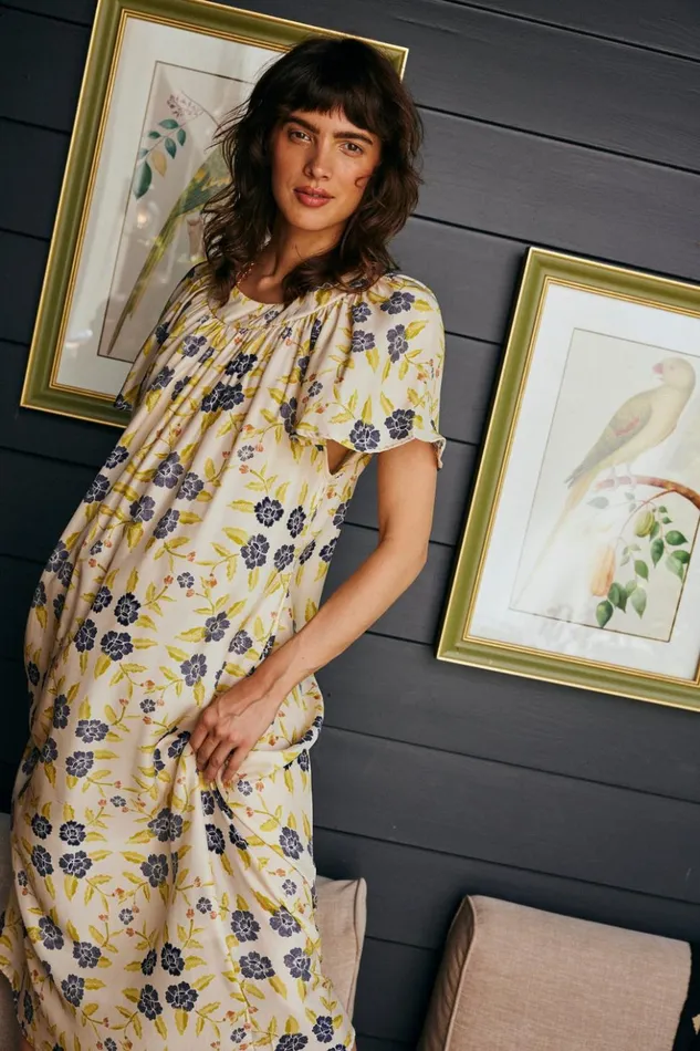 Sienna Dress Prairie Indigo Women Natalie Martin Dresses Sienna Dress Prairie Indigo Women Natalie Martin Dresses