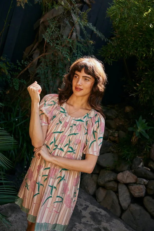 Sienna Mini Dress Chamomile Rose Women Natalie Martin Dresses Sienna Mini Dress Chamomile Rose Women Natalie Martin Dresses
