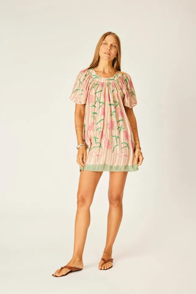 Sienna Mini Dress Chamomile Rose Women Natalie Martin Dresses Sienna Mini Dress Chamomile Rose Women Natalie Martin Dresses