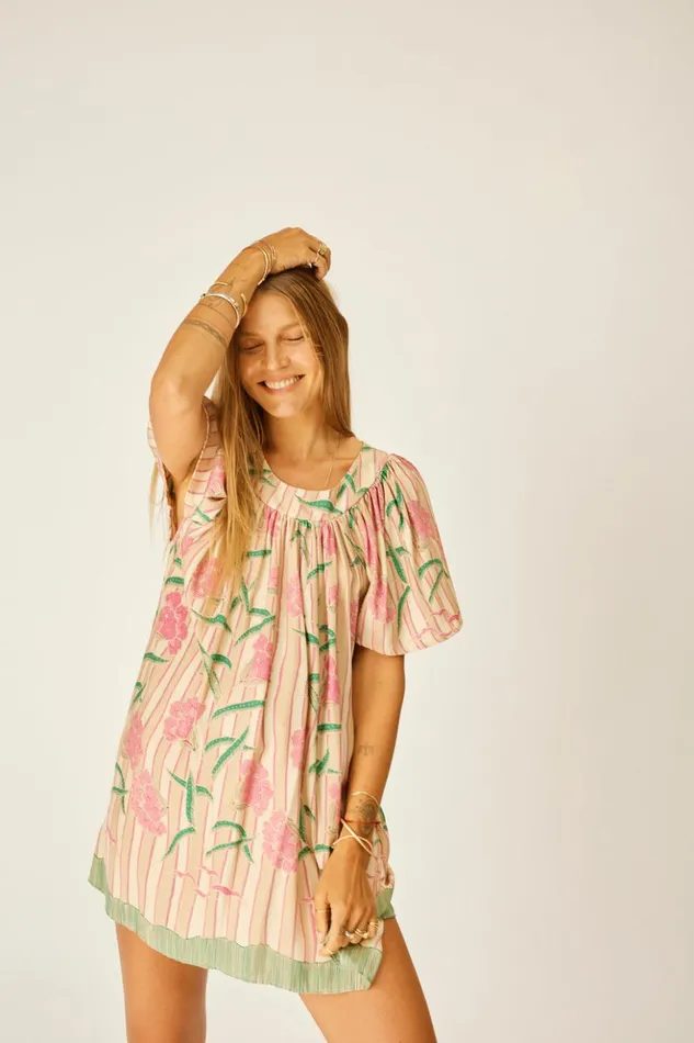 Sienna Mini Dress Chamomile Rose Women Natalie Martin Dresses Sienna Mini Dress Chamomile Rose Women Natalie Martin Dresses