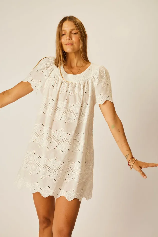 Sienna Mini Dress Geranium Milk Women Natalie Martin Dresses