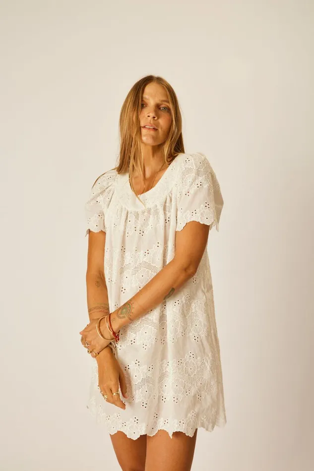 Sienna Mini Dress Geranium Milk Women Natalie Martin Dresses