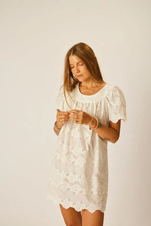 Sienna Mini Dress Geranium Milk Women Natalie Martin Dresses