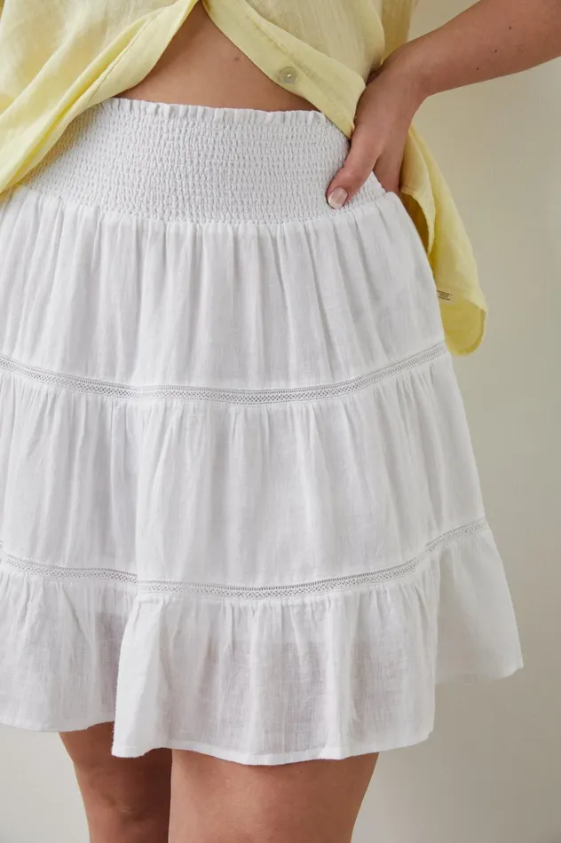Skirts Women Rails Addison Skirt White Lace Detail
