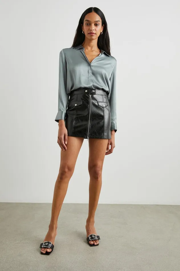 Skirts Women Rails Charlize Skirt Black Patent