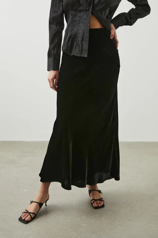 Skirts Women Rails Leia Skirt Black Velvet