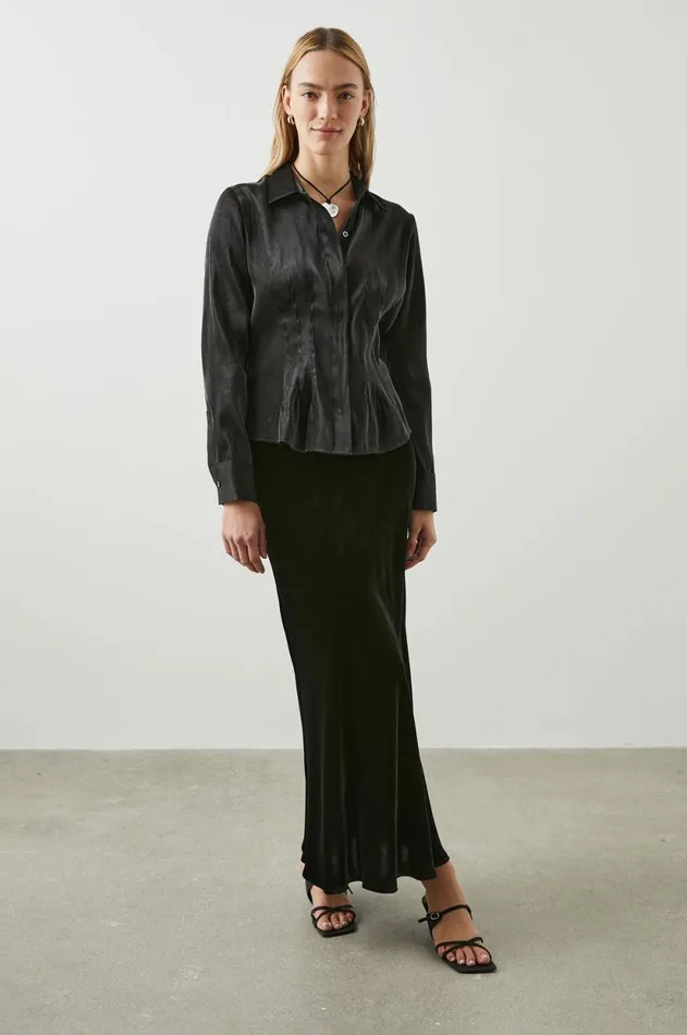 Skirts Women Rails Leia Skirt Black Velvet