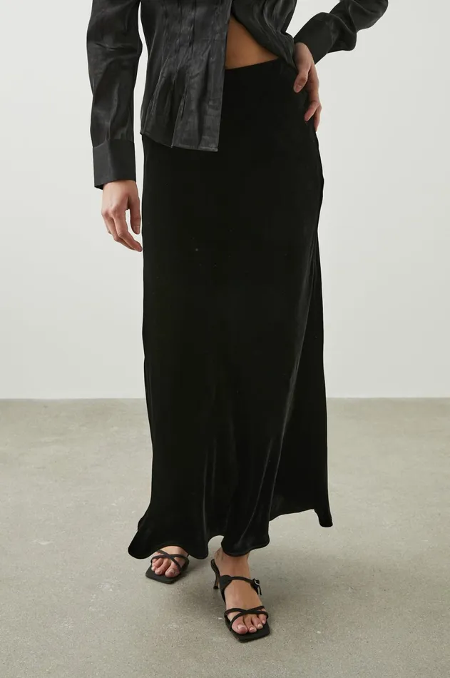 Skirts Women Rails Leia Skirt Black Velvet