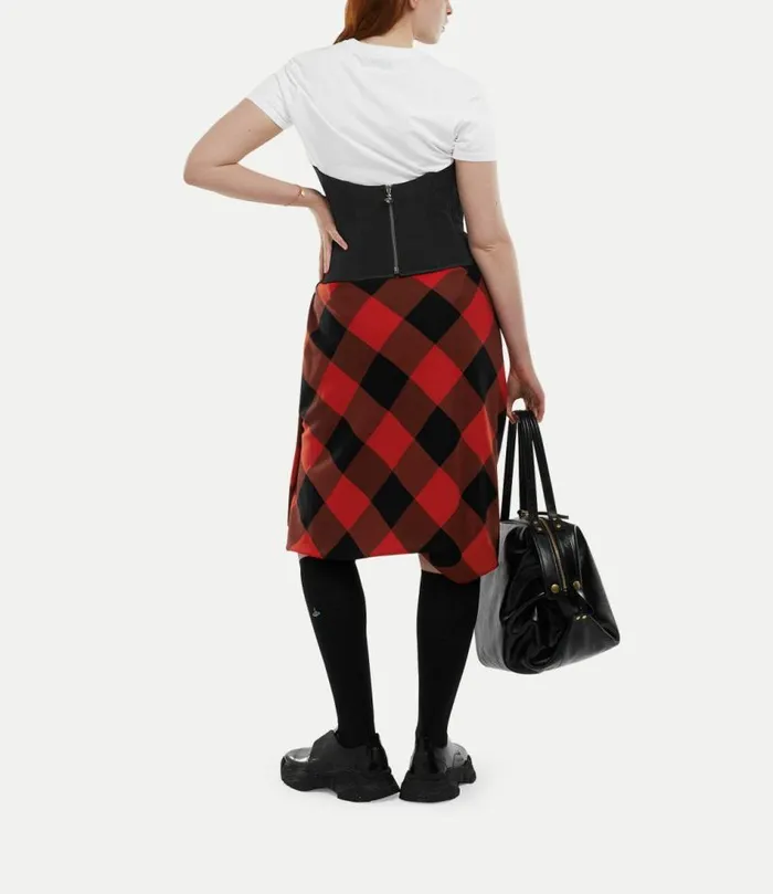 Skirts Women Vivienne Westwood Drunken Drape Skirt In RedBlack