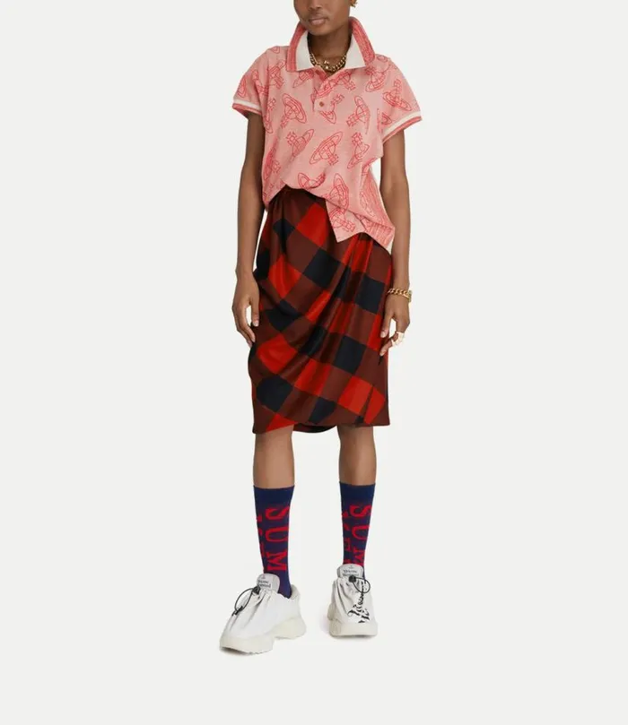 Skirts Women Vivienne Westwood Drunken Drape Skirt In RedBlack