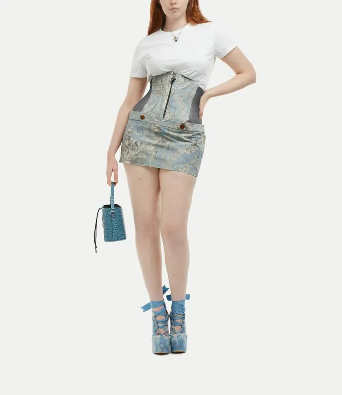 Skirts Women Vivienne Westwood Foam Corset Skirt In LightBlue