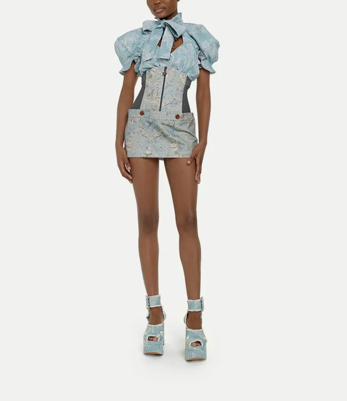 Skirts Women Vivienne Westwood Foam Corset Skirt In LightBlue