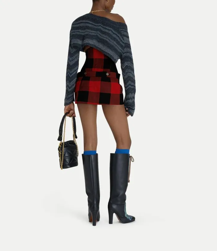 Skirts Women Vivienne Westwood Foam Corset Skirt In RedBlack