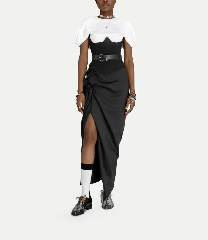 Skirts Women Vivienne Westwood Long Side Panther Skirt In Black