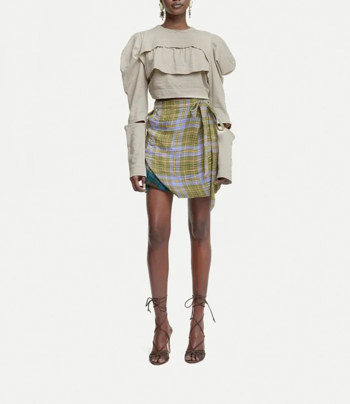 Skirts Women Vivienne Westwood Zora Skirt In CheckOlive