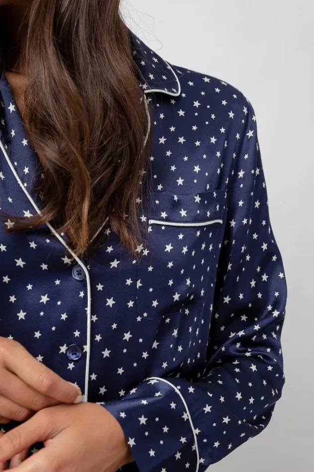 Sleepwear Women Rails Alba Pajama Set Satin Midnight Stars