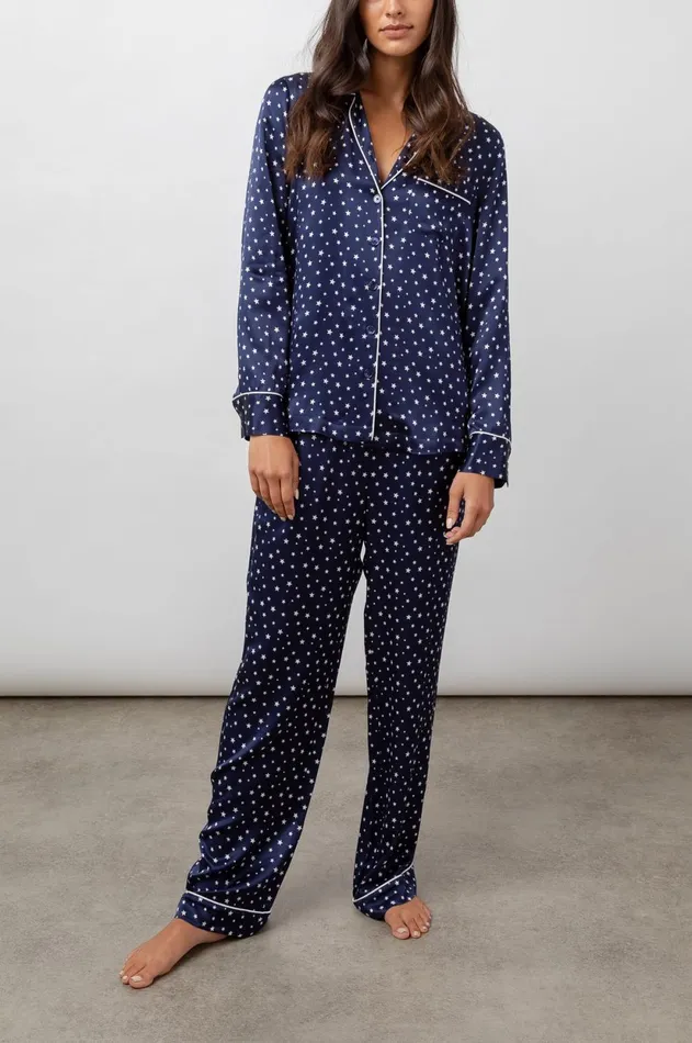 Sleepwear Women Rails Alba Pajama Set Satin Midnight Stars